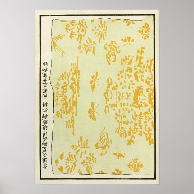 1880 Chinese Celestial Dragon Pattern Poster (Front)