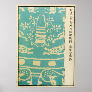1880 Chinese Cloisonne Enamel Pattern Poster
