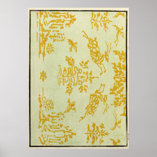 1880 Chinese Imperial Emblem Pattern Poster