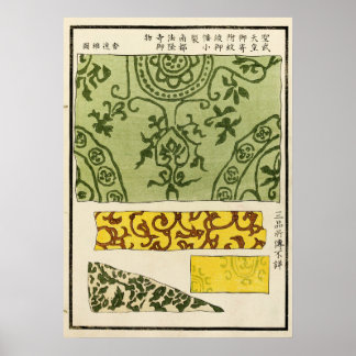1880 Oriental Ceramic Motif Wall Art
