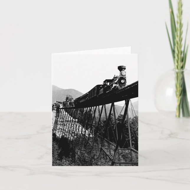 1880 Train at Crawford Notch, NH Card (Front)