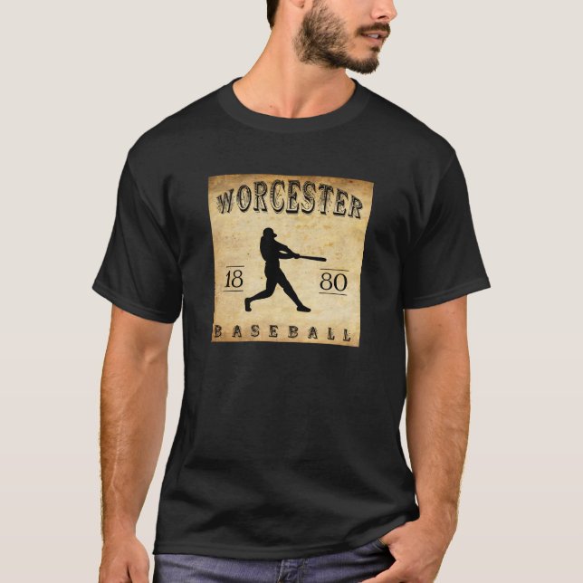 1880 Worcester Massachusetts Baseball T-Shirt (Front)
