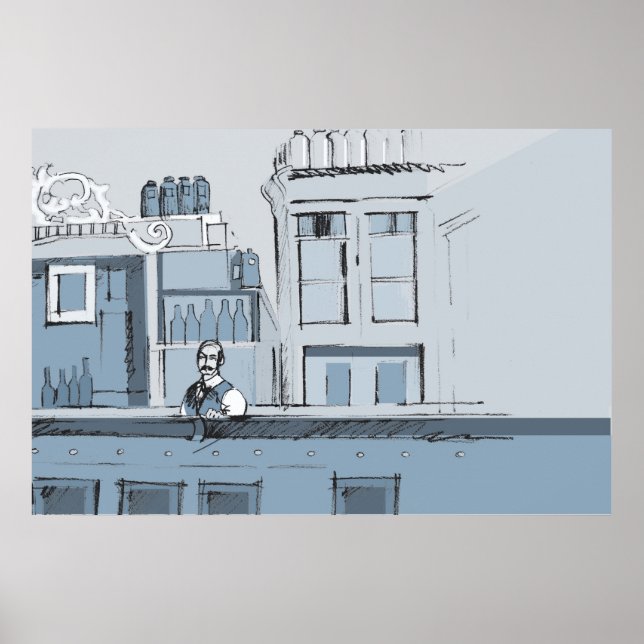 1880's bar scene - right poster (Front)