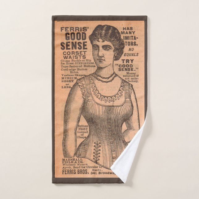 1880s Ferris Common Sense Corsets et impression (Serviette à main)