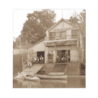 1880's Men Club Fox River Club Fishing Elgin