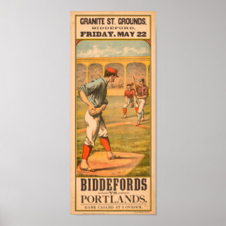 1885 Biddeford vs Portland Poster