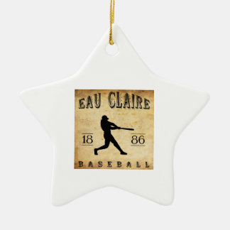 1886 Eau Claire Wisconsin Baseball Ceramic Ornament