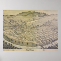 1886 Old El Paso City Map