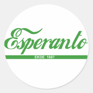 1887 Ekde Esperanto Classic Round Sticker
