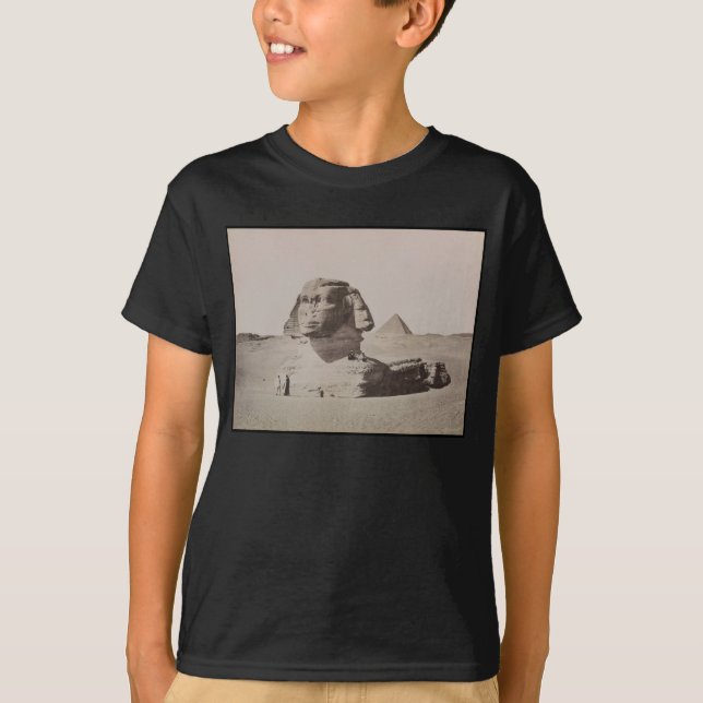 1887 Great Sphinx of Giza Necropolis in Egypt T-Shirt (Front)