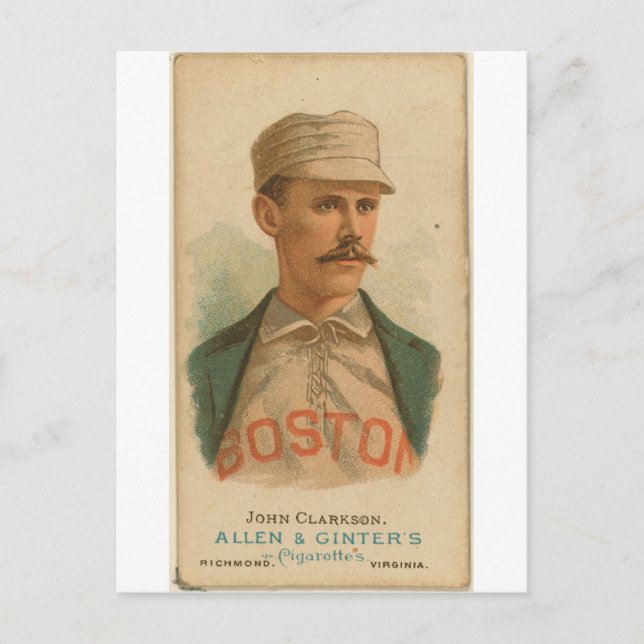 1887 John Clarkson Boston Beaneaters Postcard (Front)