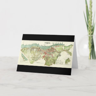 1888 Carte de Göteborg Suède par Ludvig Simon