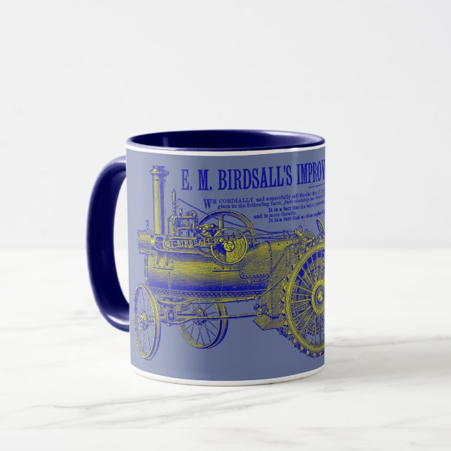 1889 Birdsall's  Steam Traction Tractor Farm Mug (Front Left)