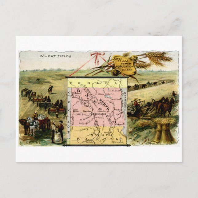 1889 North Dakota Postcard (Front)