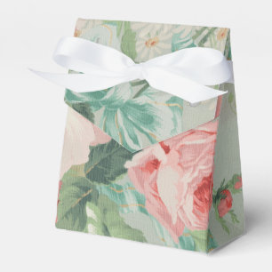 1890 British Vintage Fabric Roses & Daisies Favor Box