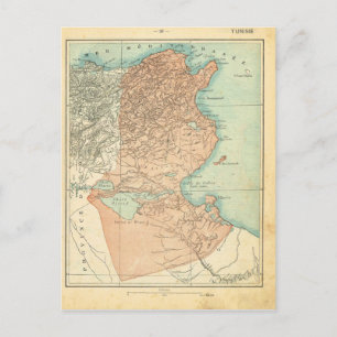 1890, Carte de la province de Tunisie