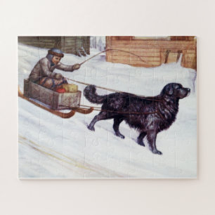 "1890 THE NEWFOUNDLAND DOG"  JIGSAW PUZZLE