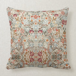 1890 Vintage William Morris Acanthus Portière Throw Pillow