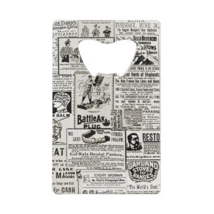 1890's Charming Victorian Newspaper Ads Men Women Credit Card Bottle Opener