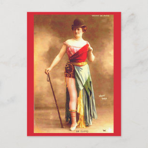 1890s De Clercq entertainer at Casino de Paris Postcard