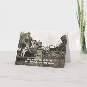 1890's MAN W/ JACK RUSSELL TERRIER DOGS PHOTO Card