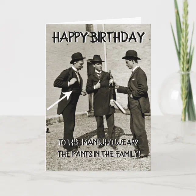 1890'S MEN TOASTING WITH BEER HAPPY BIRTHDAY FUNNY CARD | Zazzle