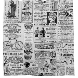 1890's Newspaper Ads Victorian Sales Ads Blk White