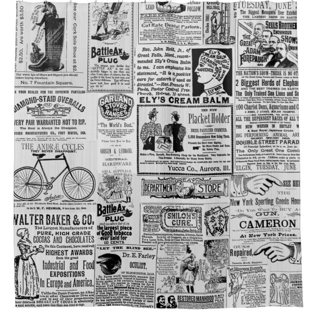 1890's Newspaper Ads Victorian Sales Ads Blk White (Front)
