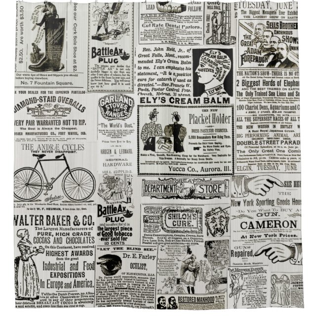 1890's Newspaper Ads Victorian Sales Ads SEPIA #3 (Front)