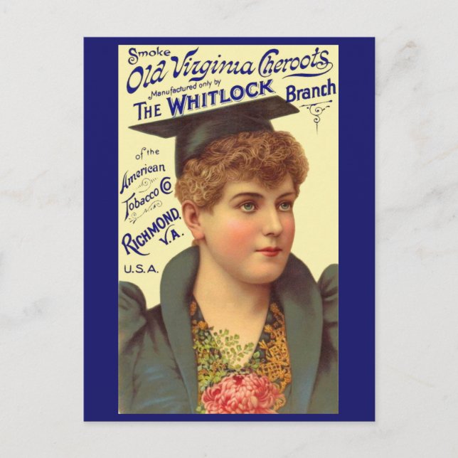 1890s Old Virginia Cheroots ad Postcard (Front)