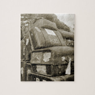 1890's TRAVEL LUGGAGE TEAMSTER WAGON SUITCASE Jigsaw Puzzle