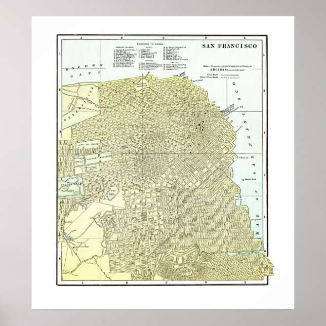 1891 Carte de San Francisco - Poster (Devant)