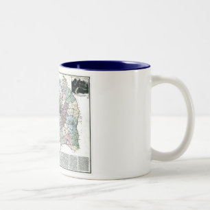 1891 Map of Washington City & Surrounding Country Two-Tone Coffee Mug