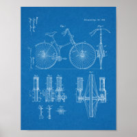 1892 Bicycle Suspension Design Patent Art Print