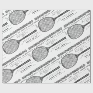 1892 Tennis Racquet Lawn Tennis Sports Sporting Wrapping Paper