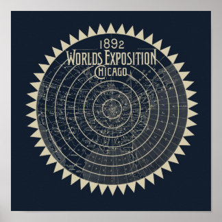 1892 Worlds Exposition Chicago Poster