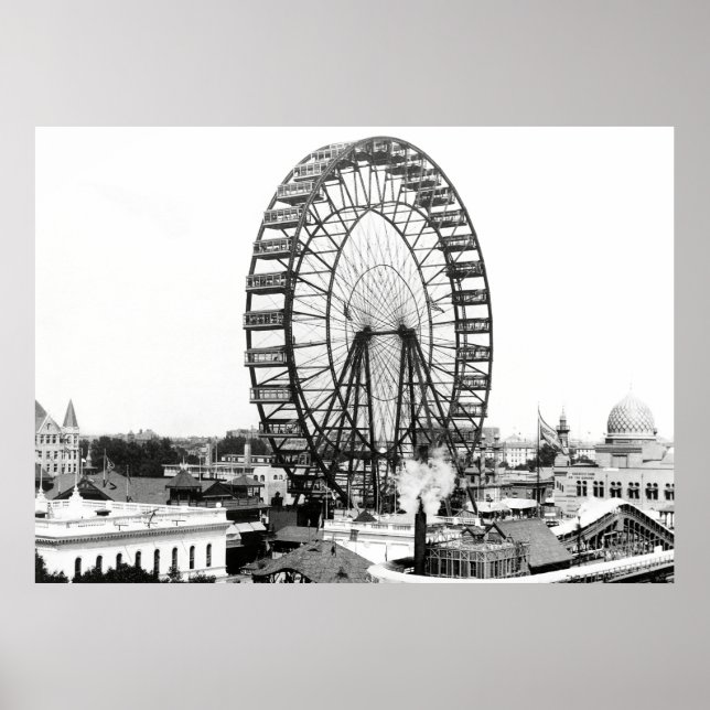 1893 FIRST FERRIS WHEEL - CHICAGO WORLDS FAIR POSTER (Front)