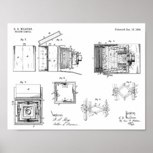 1894 Folding Camera Patent Art Drawing Print