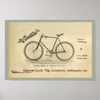 1894 Poster d'art sur les vélos et les vélos du cy