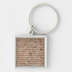 1895-9-15-503 W.34v Page of handwriting Keychain