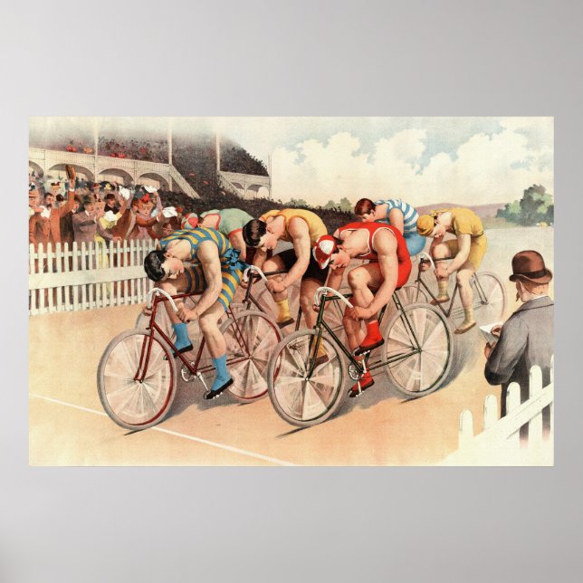 1895 Bicycle Race Reprint 36 x 24 Poster (Front)