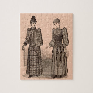 1895 Delineator print ladies coat and dress Jigsaw Puzzle