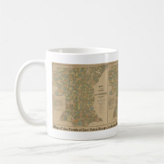 1895 Map of the Parish of East Baton Rouge, La Coffee Mug
