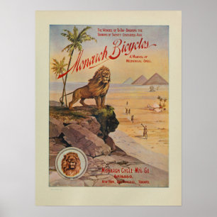 1895 Monarch Bicycles Colour Ad Art Print