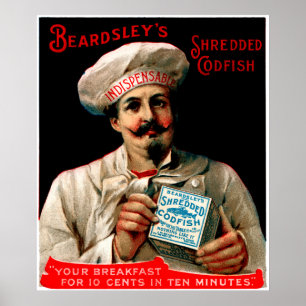 1895 Shredded Codfish Breakfast Poster