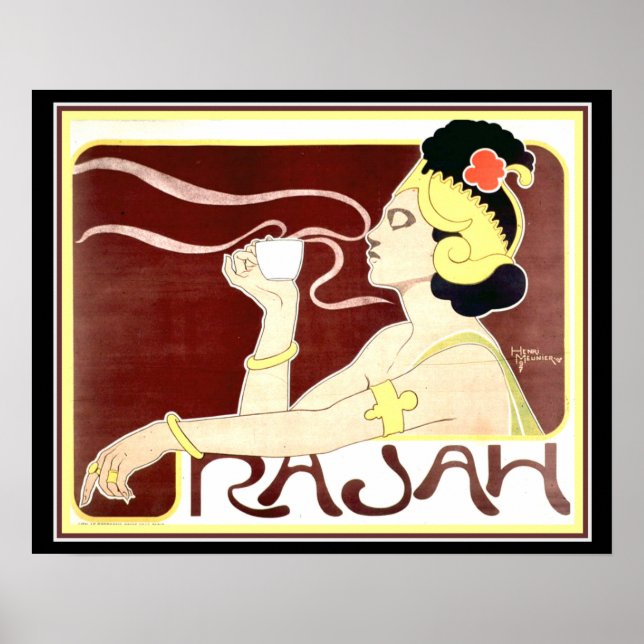 1897 Art Nouveau Rajah Print  by Henri Meunier (Front)