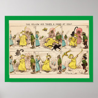 1897 Golf Cartoon Poster