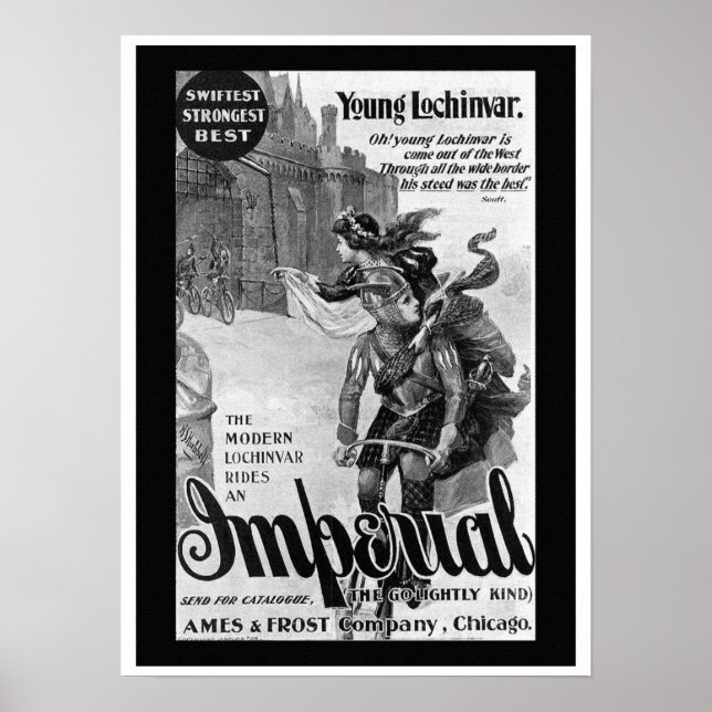 1897 Imperial Bicycle Advertising Poster (Front)