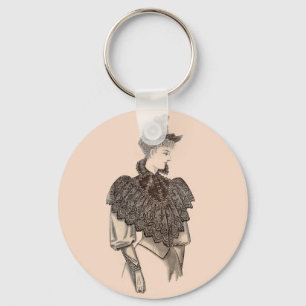 1897 Victorian woman Keychain