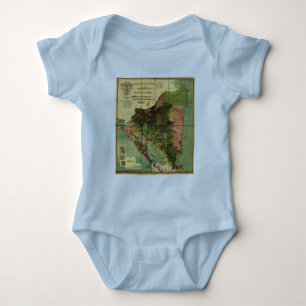 1898 Official Map of Nicaragua Baby Bodysuit